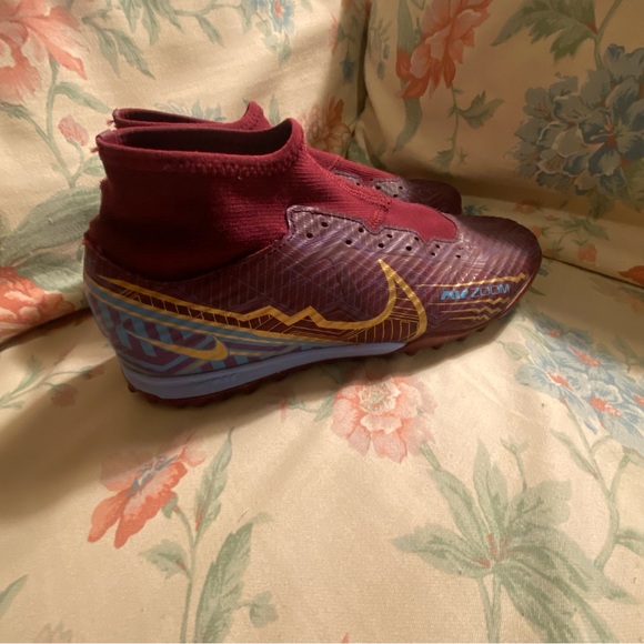 Nike Zoom Superfly 9 Mercurial KM Academy TF Turf Soccer Shoe Dark Beetroot/Gold - Picture 12 of 12